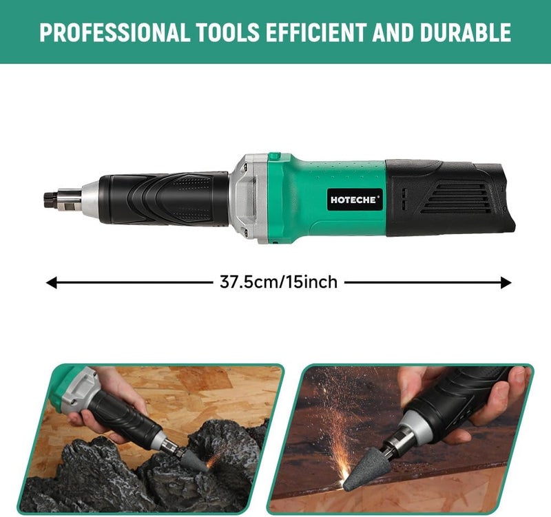 HOTECHE 1/4-Inch Electric Die Grinder 6-Amp Heavy Duty Compact High-Speed Rotary Die Grinder Tool for Precision Grinding, Cutting, and Polishing - Image 3